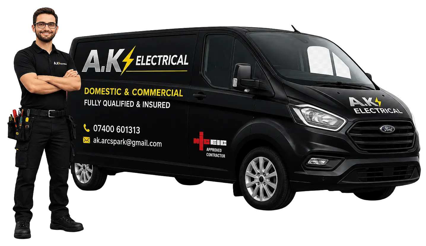 A.K Electrical technician with company van